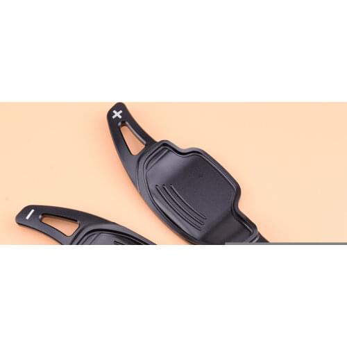 Black Aluminum Alloy Steering Wheel Shifters Shift Paddle Extension 18x5.2 cm Fit for Chevrolet Camaro 2012 2013 2014 2015