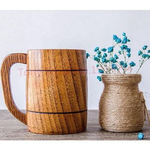 10pcs 2018 fashion nature creativeNew summer wooden mugs Jujube wooden cups simple office cups