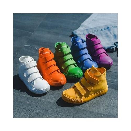 Children Canvas Shoes Girls Sneakers High Top Boys Shoes New Spring Autumn Fashion Sneakers Kids Casual Shoes Footwear