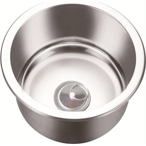 Ф340*150mm Stainless Steel Round Sink GR-531B RV Caravan Camper Boat