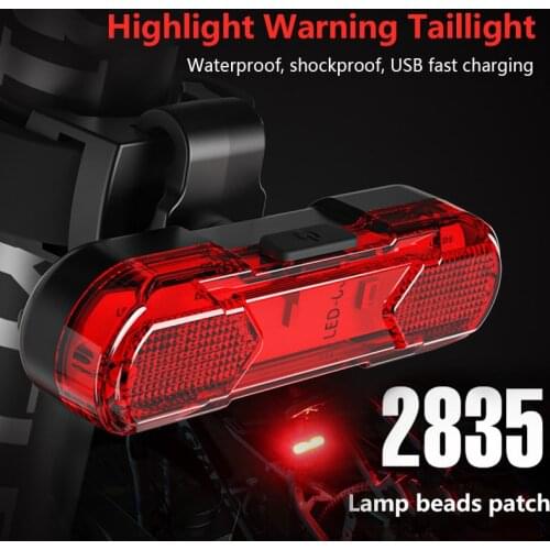 2020 LED Taillight Bicycle Rear Light USB Rechargeable Cycling Waterproof MTB Road Bike Tail Light Flashing For Bicycle TSLM1