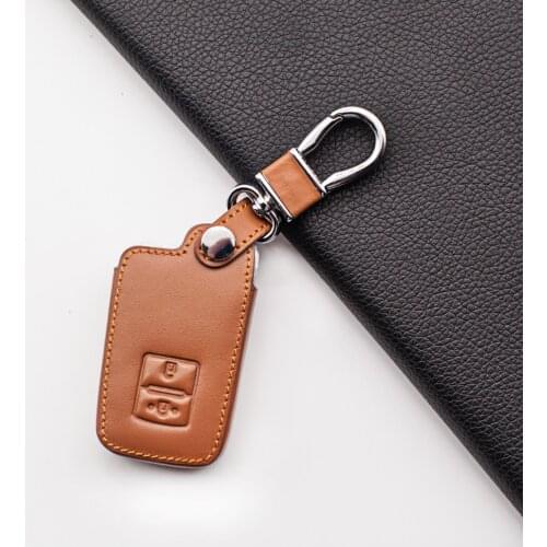 Carrying leather car key case car-covers for Toyota Camry Crown Corolla Prado Prius RAV4 key cover Car wallet car accessories