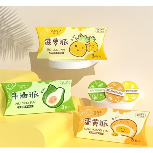 3pcs Round Shaped Makeup Air Cushion Sponge Puff Dry Wet Dual Use Concealer Liquid Foundation BB/CC Cream Blender Puffs