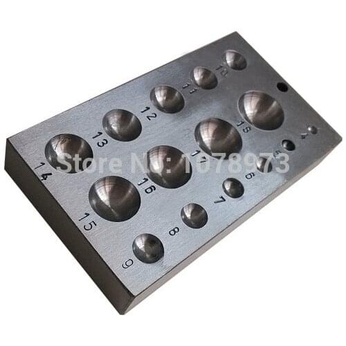 High Quality Steel Dapping Block Jewelry Tools in China Flat Dapping Block No. 4-14