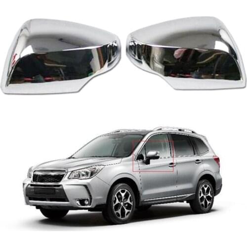 NEW-ABS Chrome Color Car Side Door Rearview Mirror Cap Cover Trim for Subaru Forester 2017-2019