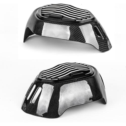 New Carbon Fiber & Aluminum Motorcycle Cylinder Head Guards Protector Cover For BMW R NINE T R9t R NINET 2014 2015 2016 2017