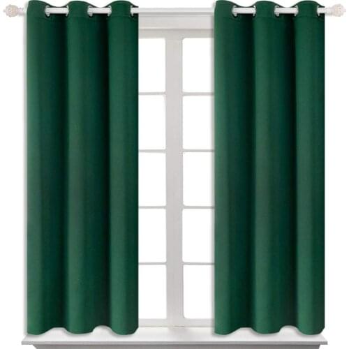 Green Color Solid Blackout Curtain, Blackout Window Curtain For Kid Room