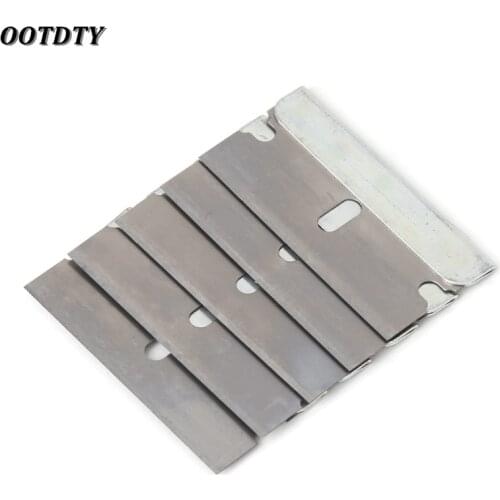 OOTDTY 5Pcs Ceramic Glass Oven Window Tinting Razor Scraper Stainless Steel 1.57 inch Blade