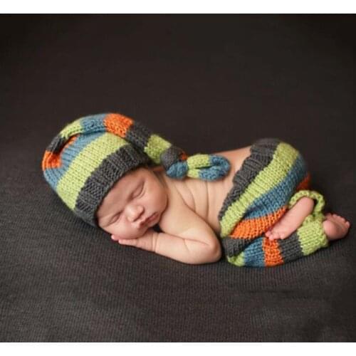 Popodion Newborn Photography Accessories Hand-Knitted Baby Hat CHD20416