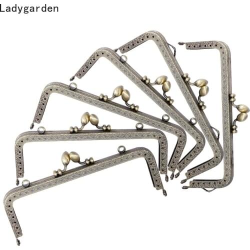 6PCS Purse Frame DIY Craft Bronze Metal Kiss Clasp Purses Handle Accessories Handbag Handmade Diy Bag Parts Bag Kiss