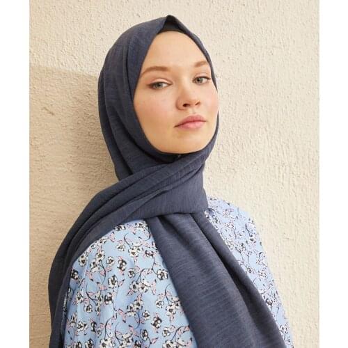 Salland Elena Anthracite Color Shawl Trend Fashion Womens Hijab Scarf Shawl Comfortable Use in All Seasons Wraps Easy to Shape Flexible Anti-Wrinkle Quality Silk Fabric Hijab Clothing Accessory Shawls ELEAN-00001