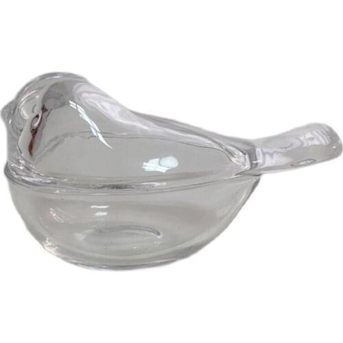 40GB Bird Trinket Box Amber/ Transparent Glass Bird Animal Collectable Wedding Jewelry Ring Holder Organizer