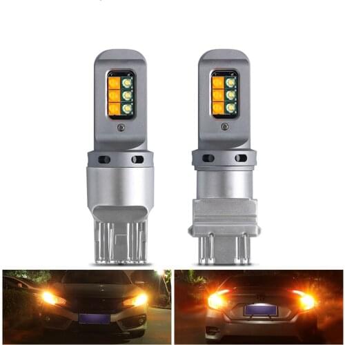 10PCS Signal Lamp Ba15s P21w 1156 Led 1157 Bay15d P21/5W Cree SMD T20 7443 W21 5W T25 3157 Led DRL Turn Signal Lights 12V