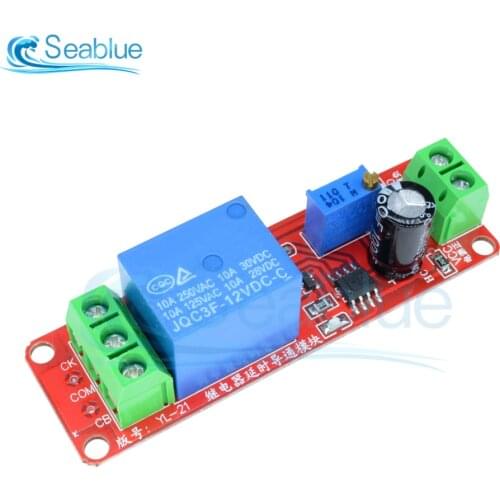 DC 5V 12V NE555 Timer Switch Adjustable Controller Module Time delay relay Module Delay Relay Shield 0~10S