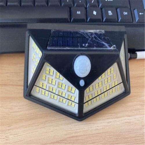 222 100 LED Solar Light Outdoor Solar Lamp PIR Motion Sensor Solar Powered Sunlight Street Light for Garden Decoration