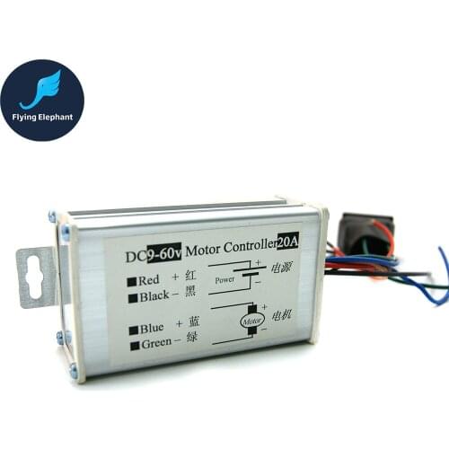 Universal DC9-60V Motor Controller 20A PWM HHO DC Speed Control Switch 2016 New Arrival