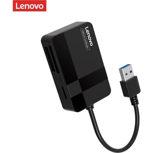 Lenovo D302 USB 3.0 Card Reader 4 in 1 Multifunction 5Gbps 2TB TF CF MS Secure Digital Memory Card Reader for MAC Windows PC