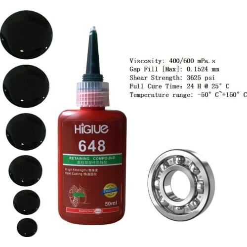 HiGlue 648 Equivalent Bearing Glue Sealant 50ml*1pcs