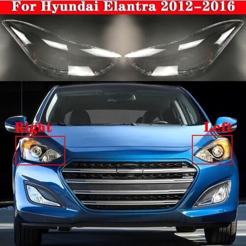 Replacement Car Headlight Shell For Hyundai Elantra 2012-2016 Front Auto Lens Glass Headlamp transparent Light Cover