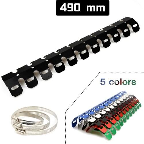 490MM Off-road Exhaust Muffler Pipe Guard Protector Heat Shield For SUZUKI RM RMZ RMX DR DRZ DJEBEL 85 125 250 400 XC SB R S SM