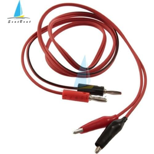 1M Alligator Cilp to AV Banana Plug Test Cable Lead Connector Dual Tester Probe 35mm Crocodile Clip for Multimeter Measure Tools