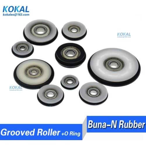 10PCS/lot 626 608 6000 696 grooved ball bearing with buna-N rubber o ring wheel pulley blackboard sliding roller 18/24/26/32/53