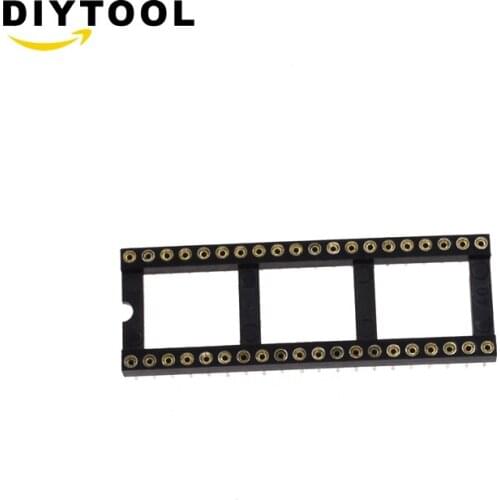 2PCS 40Pin DIP40 SIP Round IC Sockets Adaptor Solder Type gold plated machined