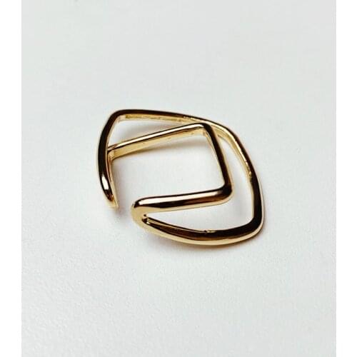 2021 Gold Square Cross Earcuff Earrings for Women Man Mini Ear Cuff Clip on Earrings Fake Piercing Cuffs Korean Fashion Jewelry