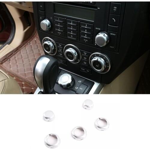 Car Interior Accessories ABS Matte Chrome Fit For Land Rover Freelander 2 2007-2012 Air Conditoin knob Trim 3pcs/set