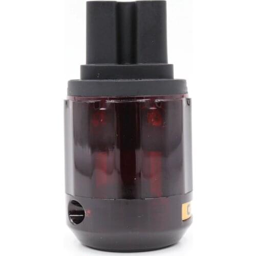 Free shipping 2Pcs C-079 24k Gold-Plated Pure Copper IEC Connector power cable connectors