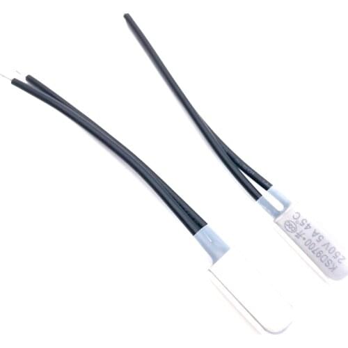 250V 5A Bimetal Temperature Control Switch Thermostat 45degrees Normally Open / Closed KSD9700 250v 5A