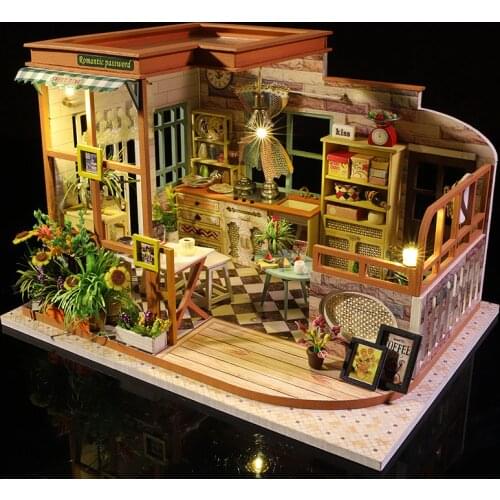 Cutebee Casa Doll House Furniture Miniature Dollhouse DIY Miniature House Room Box Theatre Toys for Children Casa Dollhouse S02B