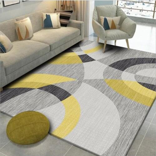 Geometric Decoration Carpets for Living Room Non-slip Rugs for Bed Room Simple European Style Home Decoration Floor Mats