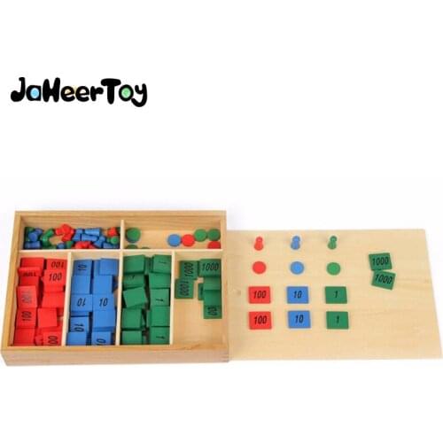 JaheeToy Montessori Educational Childrens Toys for Kids Stamp Game Math Digital Cognition Color Classification Funny Gifts