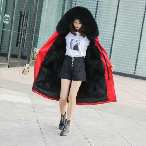 Fur Parkas Winter Coat Female Warm Fashion Jacket Real Fox Fur Liner Fox Fur Collar Drtachable Outwear