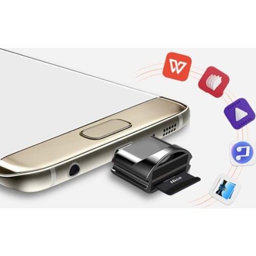 Micro USB Digital TF Card Reader OTG Adapter Converter Hub & Keychain Hole