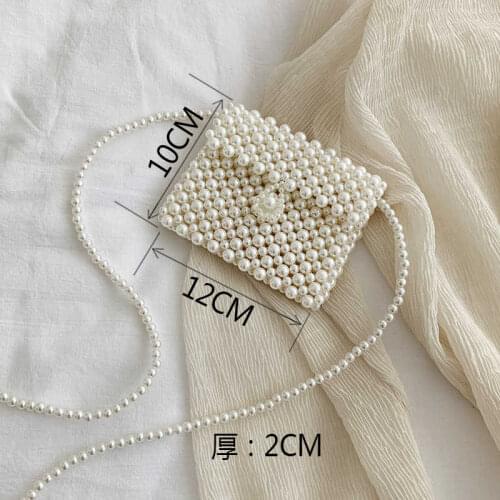 Mini Pearl Bag Handmade Vintage EVA Beaded Fashion Banquet Party Shoulder Bag Female 2019 Wedding Bags Luxury Womens Coin Purse