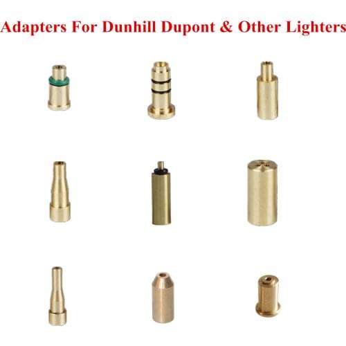 9 Kinds Complete Variety Reusable Brass Copper Nozzle Refill Butane Gas Adapter For Dunhill Dupont & Other Lighters Repair Parts