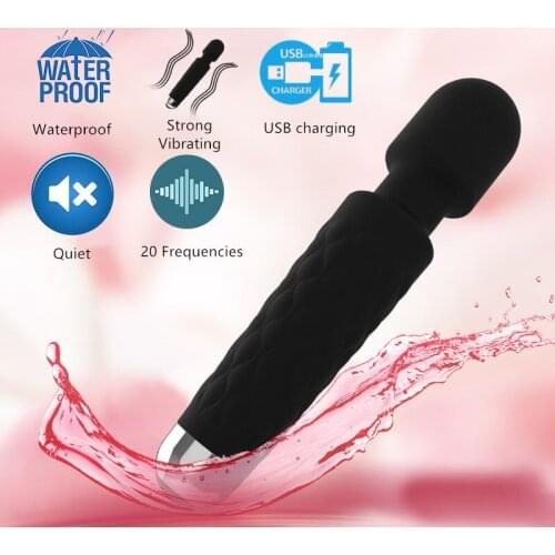 AV Vibrators Magic Wand 20 Frequency Vibrating Powerful Body Massager Clitoris Vagina Masturbators G-spot Sex Toy for Woman 18