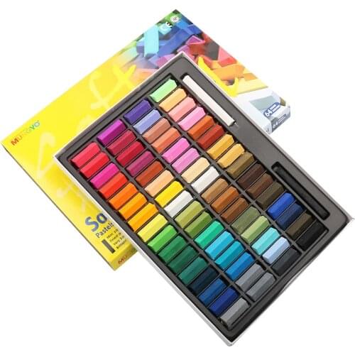 32/48/64 Colors Easy Use Soft Chalk Pastel Powder Brush Makeup Hair Coloring Crayons MPS Series Short Pastel Painting Chalk Set