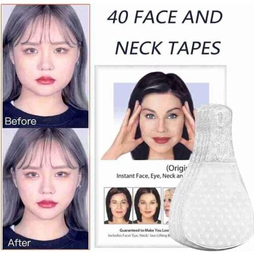 40pcs/set Invisible Thin Face Facial Stickers Facial Line Wrinkle Flabby Skin V-shape Face Lift Tape For Face