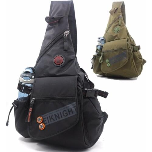 High Quality Nylon Men Messenger Chest Bag Large-Capacity Knapsack Kettle Pouch One Shoulder Rucksack Casual Sling Backpack New