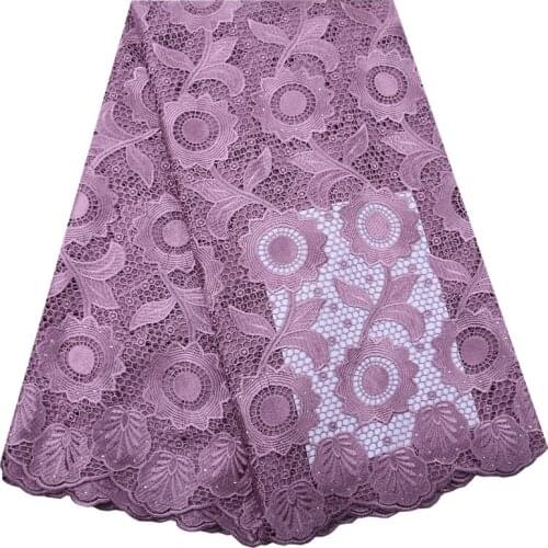 New Arrival Onion color African guipure Cord Lace Fabric Nigerian Cord Laces Fabrics High Quality French Net Lace Fabric wedding