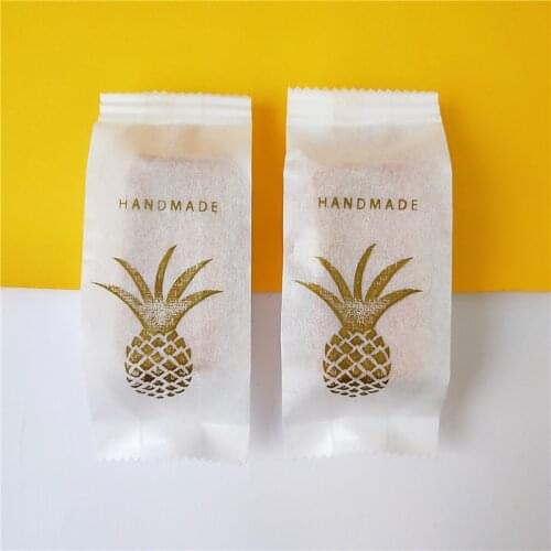 50PCS Pineapple Cake Plastic Packaging Bags High-end Cake Cookie Candy Paper Gift Packaging Bag Baking Package Biscuit