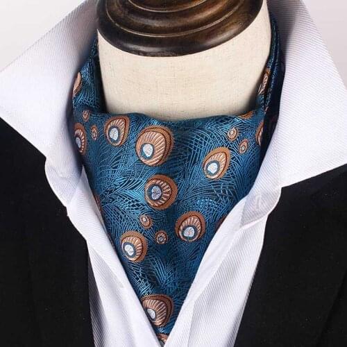 Cravat Fashion Retro Scarf Mens Gifts Trendy Vintage Small Cashew Flower Paisley Pattern Jacquard Suit Shirt Accessories