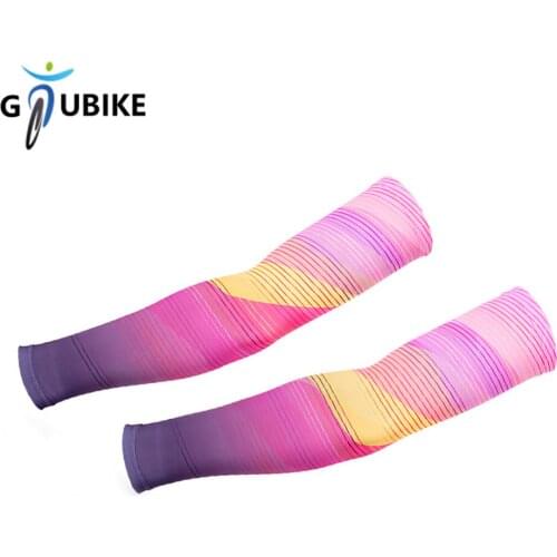 GTUBIKE Printed Silicone Non-slip Armguard Sunscreen Cycling Sleeves Anti-UV High Elastic Outdoor Arm Protection