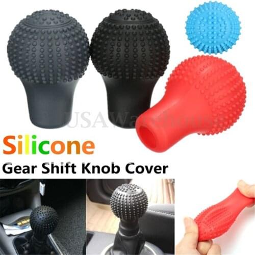Universal Car Soft Gear Shift Collars Knob Silicone Roundness Protective Cover