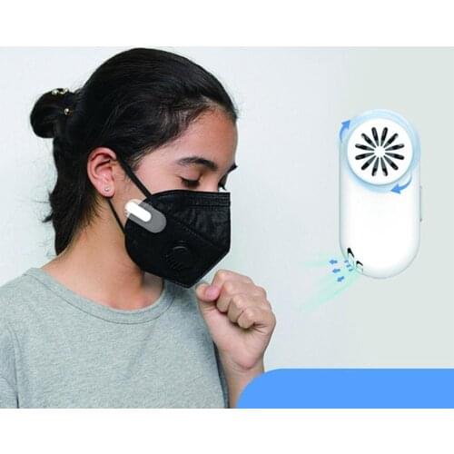 Creative Personal Breathe Cooler Fan Wearable Air Purifier Air Face Mask Fan Radiator USB Mini Portable Mask Clip Electric Fan