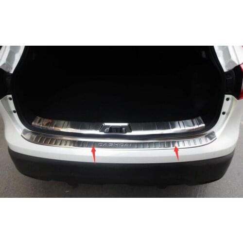 External 1PCS Protective Pad On The Rear Trunk Trim Lid Threshold Rear Door Sill Car Styling For Nissan QASHQAI 2016