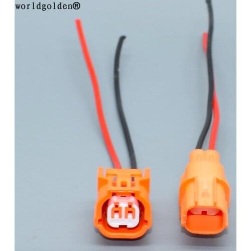 Worldgolden 2 pin male female waterproof connector Air intake pressure sensor plug 6188-0590 6189-0891